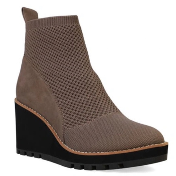 Eileen Fisher Quill Platform Wedge Bootie Size 6.5 New - Picture 1 of 9